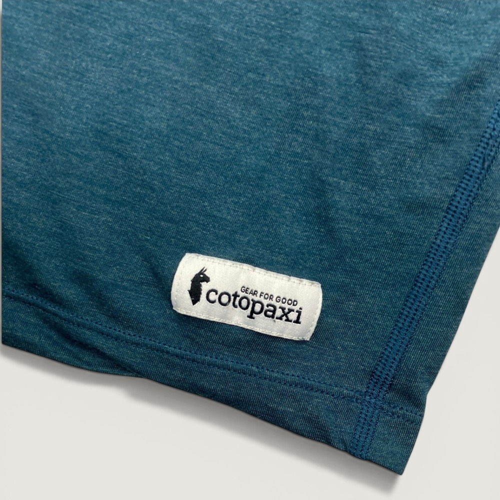 Cotopaxi Mens S T-Shirt Blue Short Sleeve Pocket Tee Recycled Tencel Blend